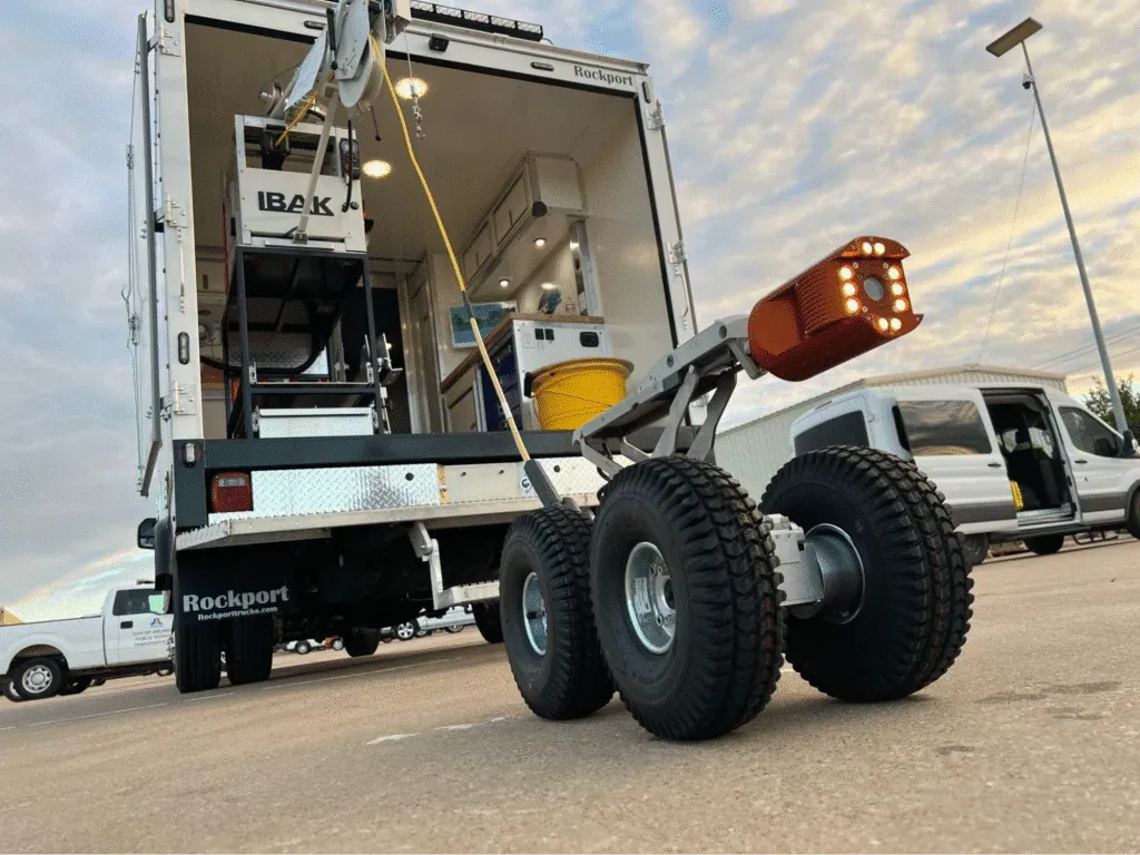 Trailer-mounted camera system for sewer video inspection