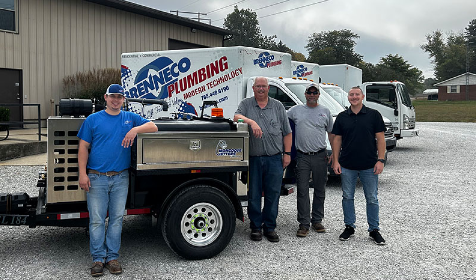 Mongoose Sewer Jetter delivery to Brenne Co Plumbing