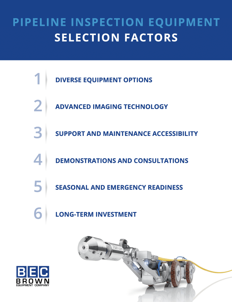 Pipeline inspection equipment selection factors with diverse options and advanced technology.