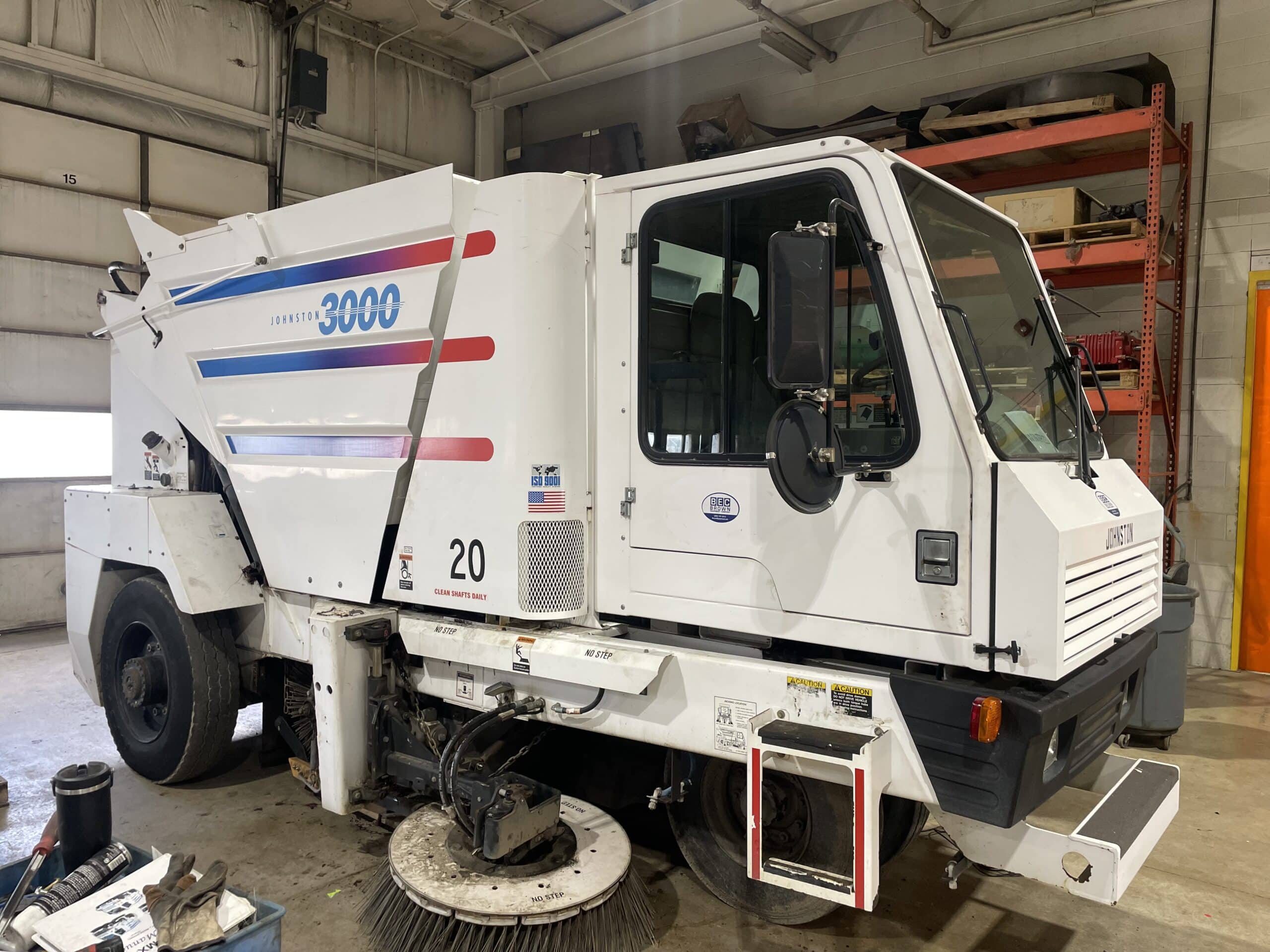 Johnston 3000 street sweeper for efficient urban cleaning and maintenance.