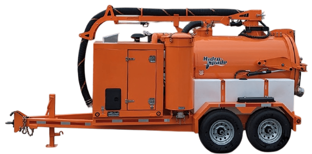 Hydro Spade trailer for efficient hydro excavation and utility work.