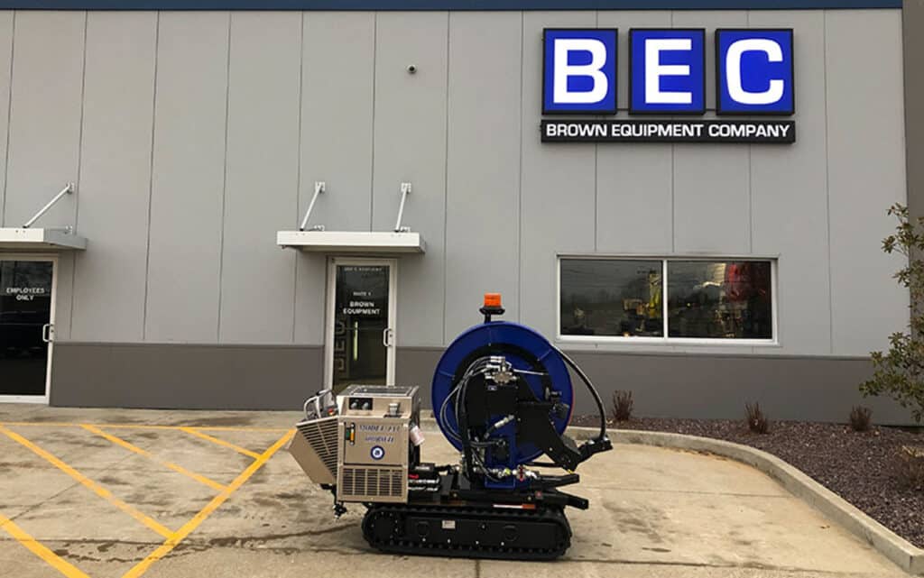 easement machine outside of Brown Equipment Company