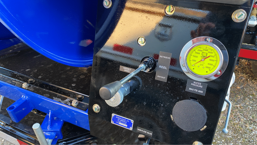 Control panel for monitoring and operating industrial equipment.