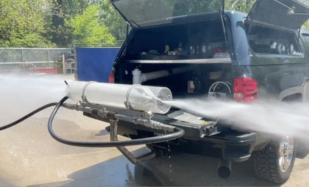 sewer cleaning nozzle demonstration