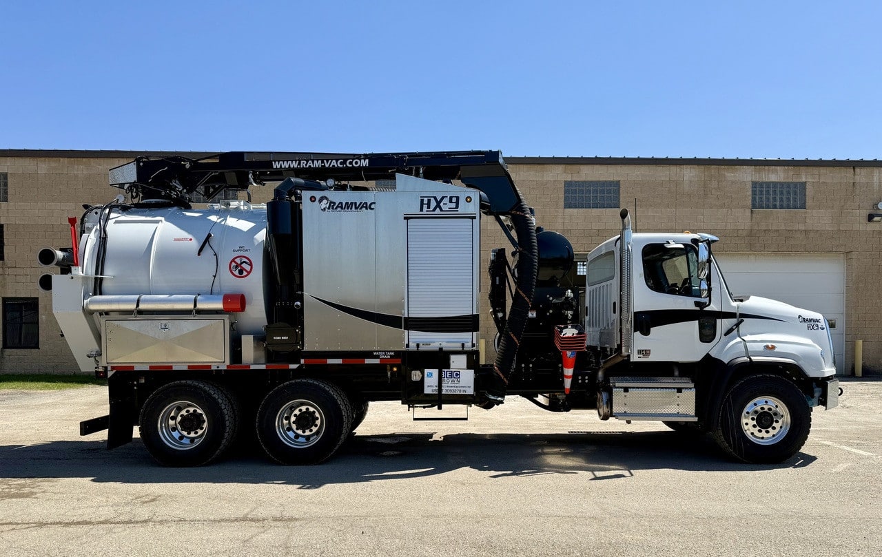 Ramvac HX9 truck designed for efficient waste management and cleaning operations.