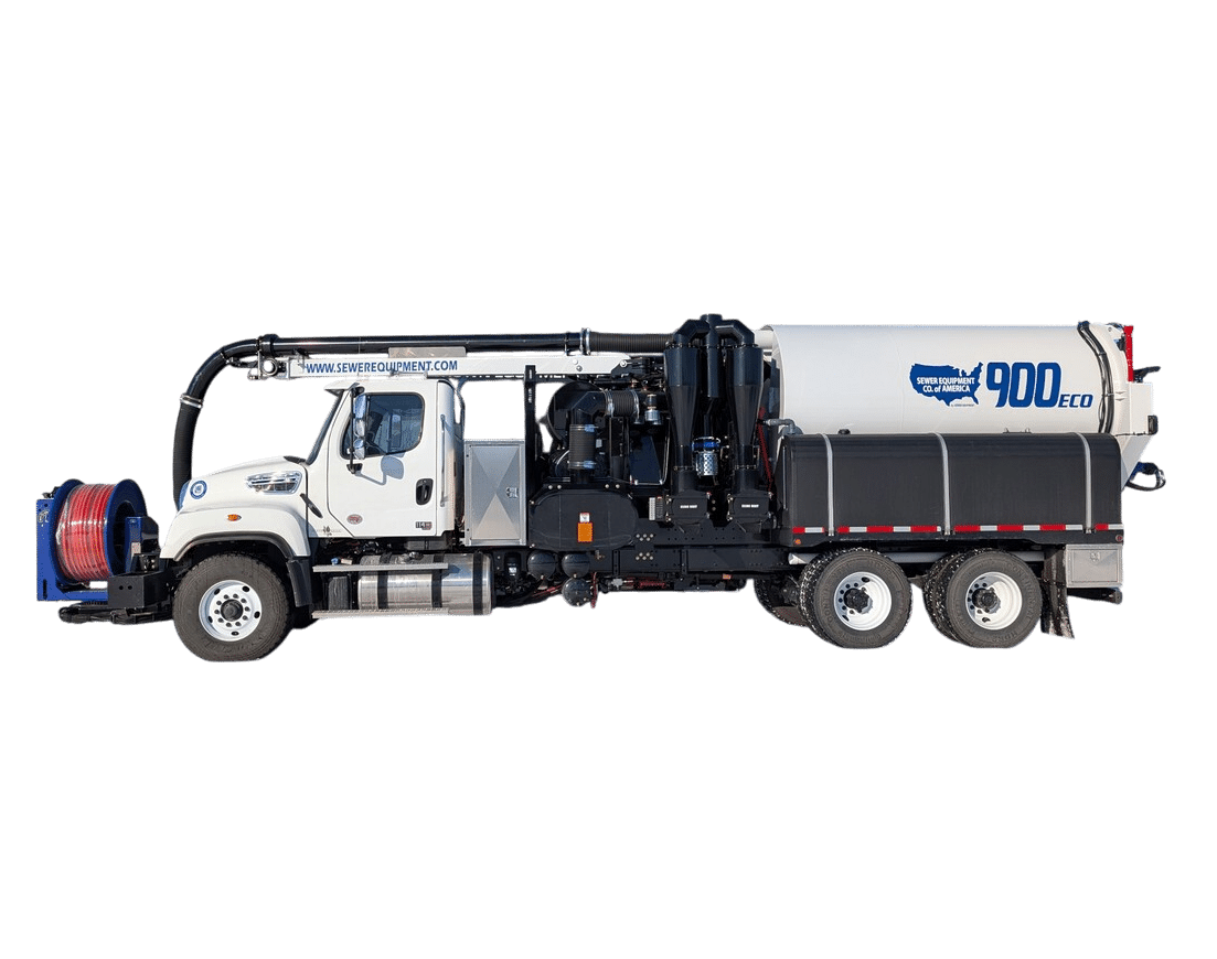 Eco-friendly sewer truck for efficient waste management and cleaning solutions.