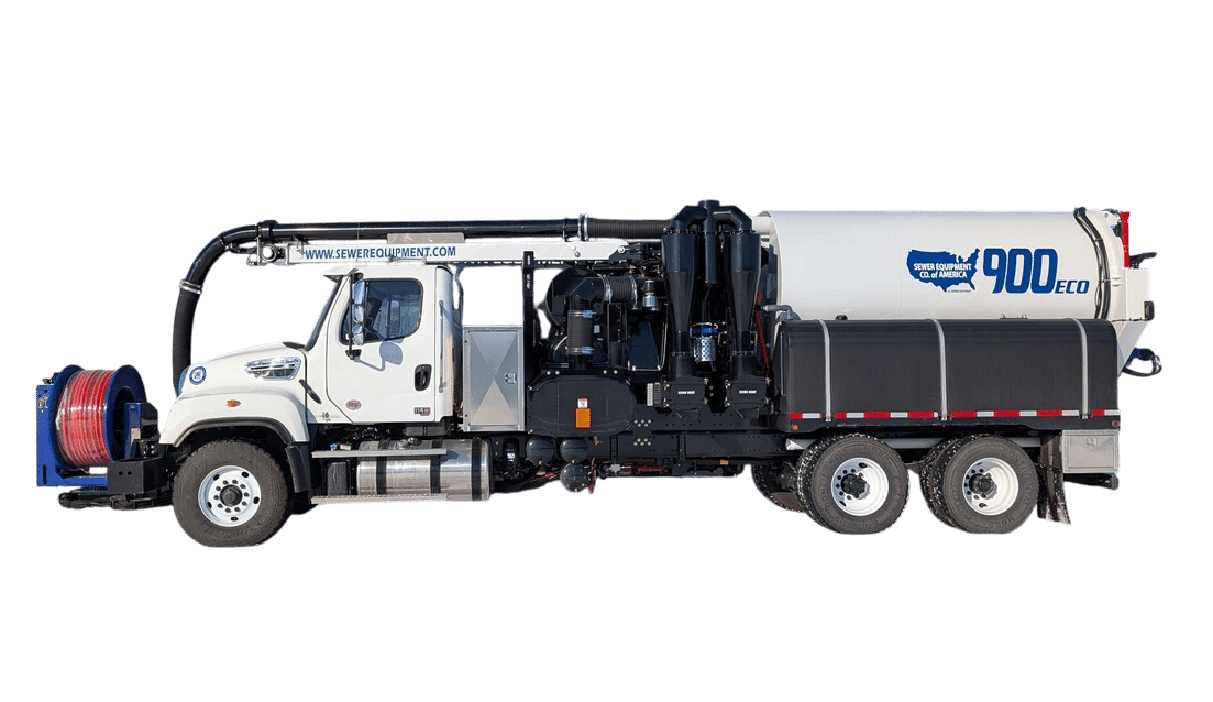 Eco-friendly sewer truck for efficient waste management and cleaning solutions.