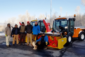 Snow removal team ready with equipment for winter challenges and operations.