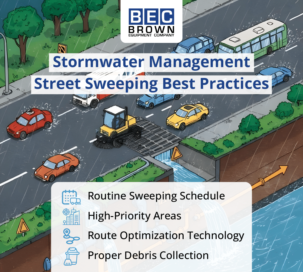 Best practices for stormwater management and street sweeping strategies to reduce pollution.