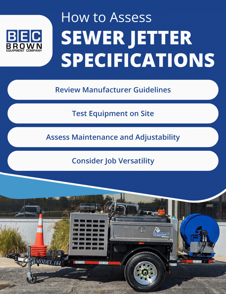 How to assess sewer jetter specifications for effective equipment evaluation and maintenance.