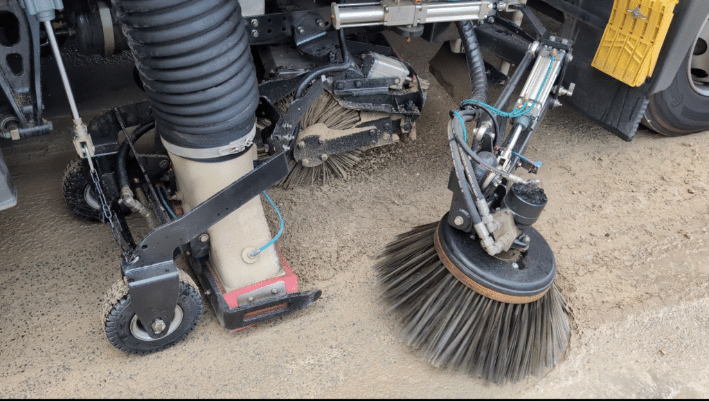 Street cleaning machine parts showcasing advanced sweeping technology and efficient debris removal.