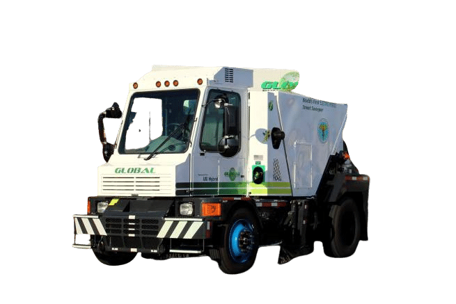 Street cleaning truck designed for efficient urban road maintenance and debris removal.