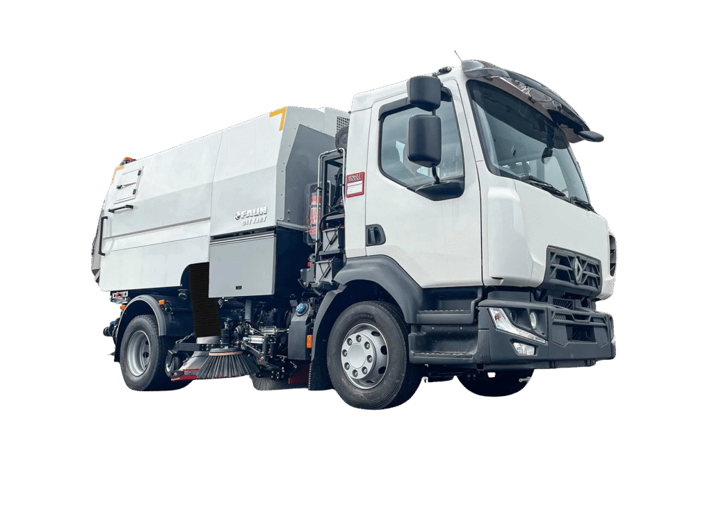 CityJet Street cleaning truck with advanced features for efficient urban sanitation and maintenance.