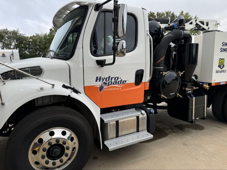 Hydro-Spade truck showcasing advanced technology for efficient excavation and utility services.