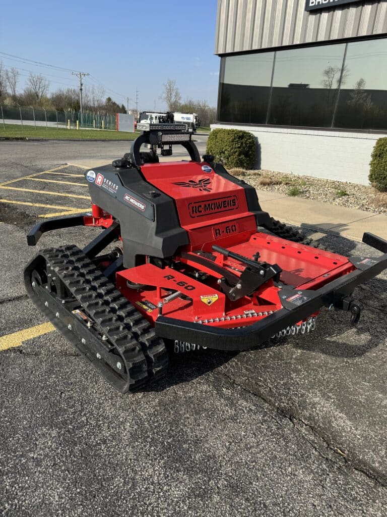 R-C Mowers R-60 tracked lawn mower for efficient outdoor maintenance.