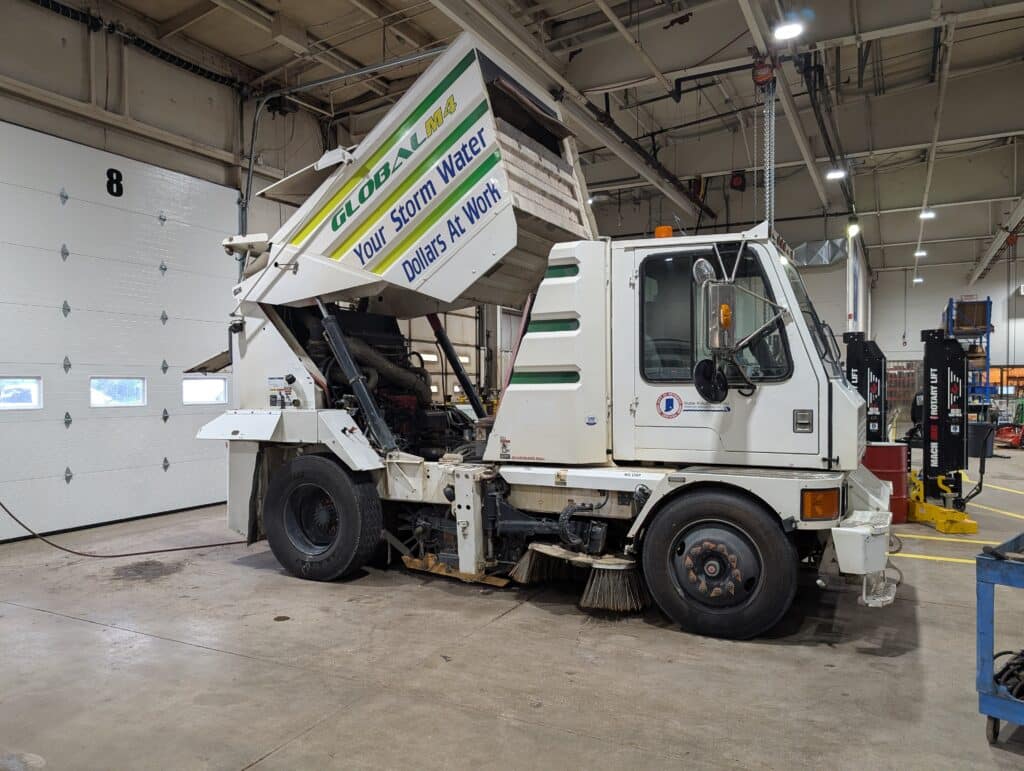 Street sweeper machine for effective stormwater management and maintenance solutions.