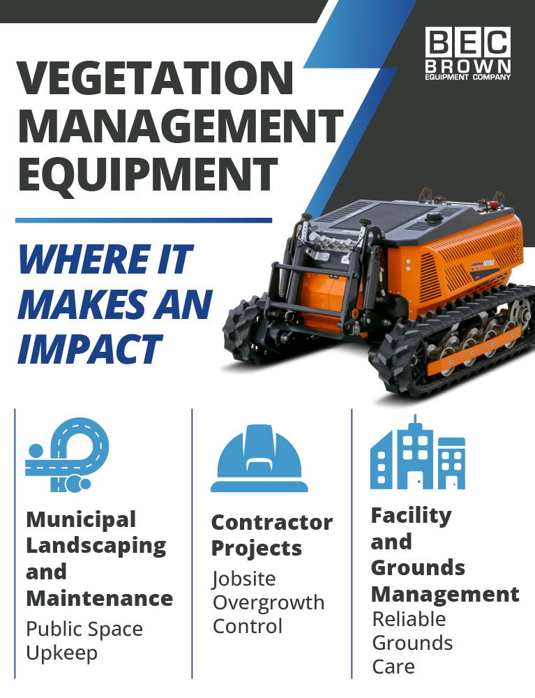 Vegetation management equipment for effective landscaping, grounds maintenance, and contractor project solutions.