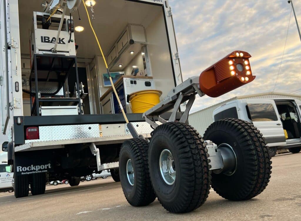 IBAK RapidView System demonstrating efficient inspection technology with advanced mobility features.