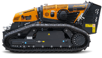 Energreen Robomax machine with tracked mobility for efficient terrain management and landscaping.