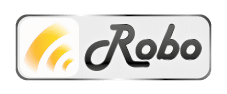 Robo logo featuring modern design and wireless technology elements for innovation and connection.