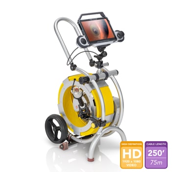 IBAK MiniLite 3 HD push inspection system with 12-inch touchscreen for sewer camera inspections