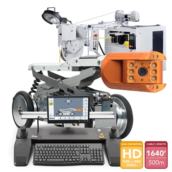 IBAK HD mainline inspection system with fiber optic cable
