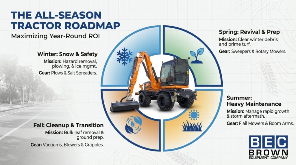 Seasonal tractor maintenance guide for optimal year-round performance and efficiency.
