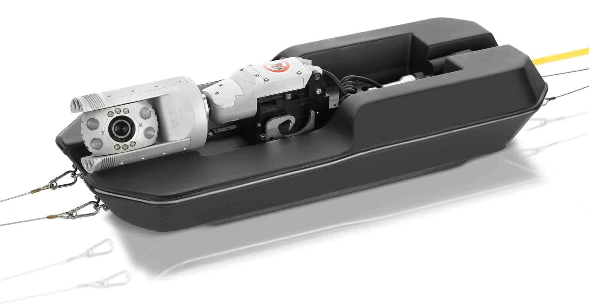 IBAK ARGO camera raft for partially-filled large diameter pipe inspection