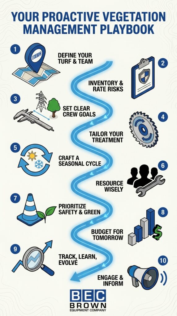 Proactive guide for effective vegetation management emphasizing safety and resource allocation.
