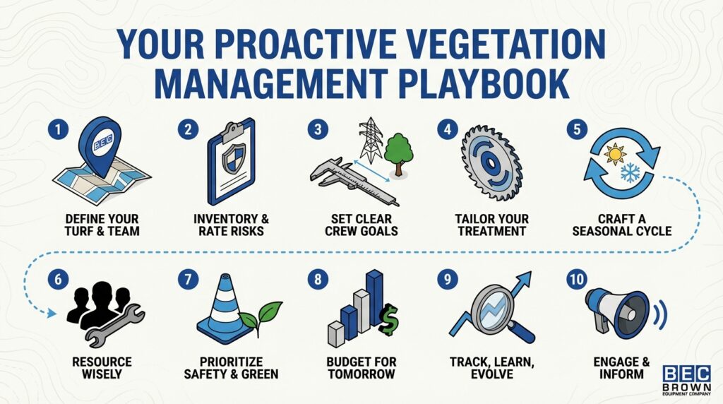 Proactive vegetation management strategies for safety, sustainability, and effective team coordination.