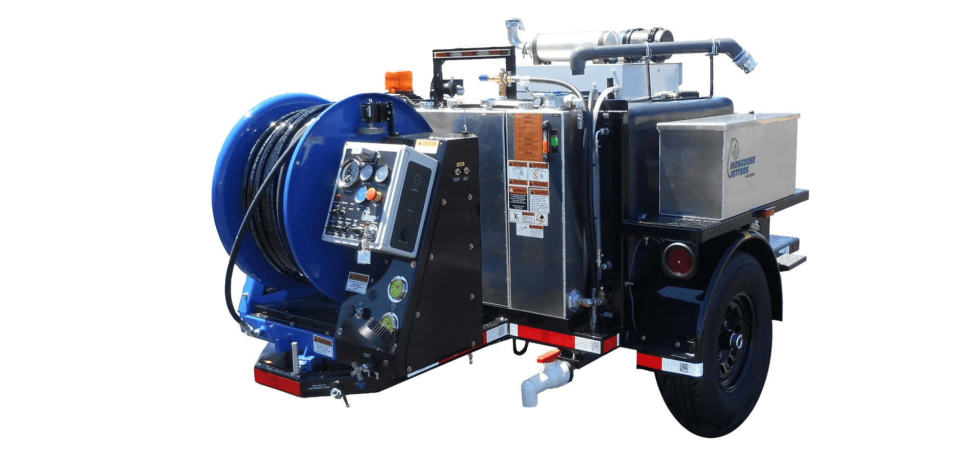 Mongoose Jetters Model 254-HD heavy-duty trailer jetter at 25 GPM