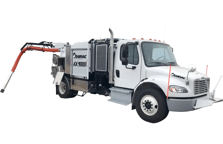 RAMVAC AX air excavator on Class 6 chassis, no CDL required, for non-destructive utility potholing
