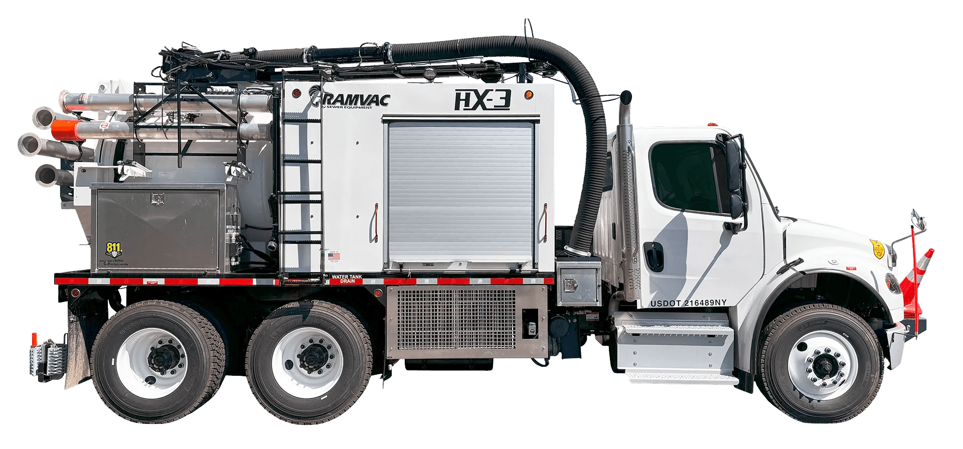 RAMVAC HX-3 mid-size hydro excavator with 3 cubic yard debris capacity for utility potholing