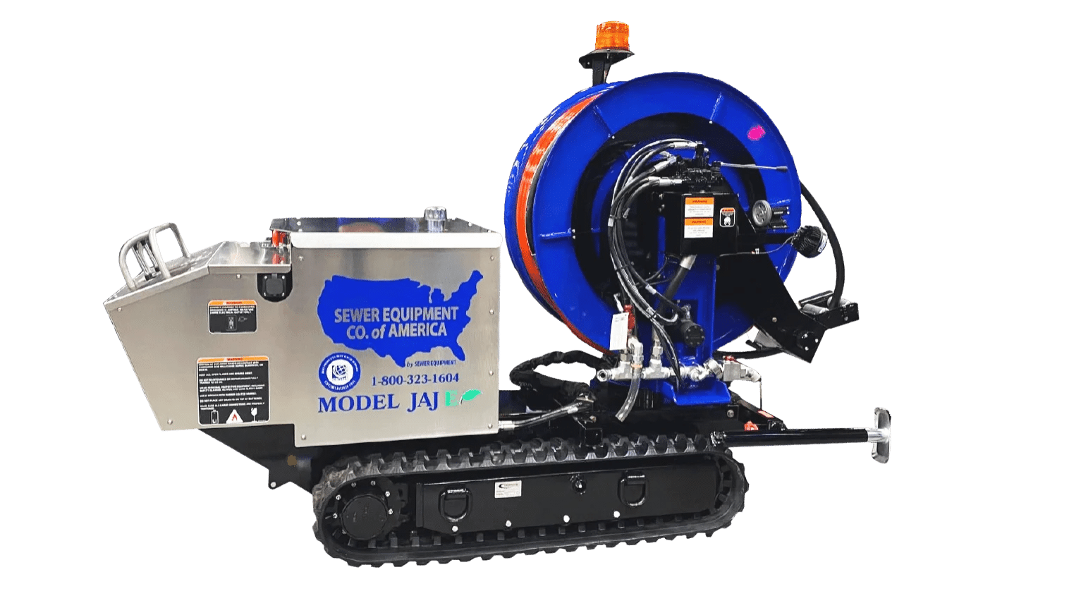 Sewer Equipment JAJ-E electric easement machine with less than 65 dB noise for residential neighborhoods