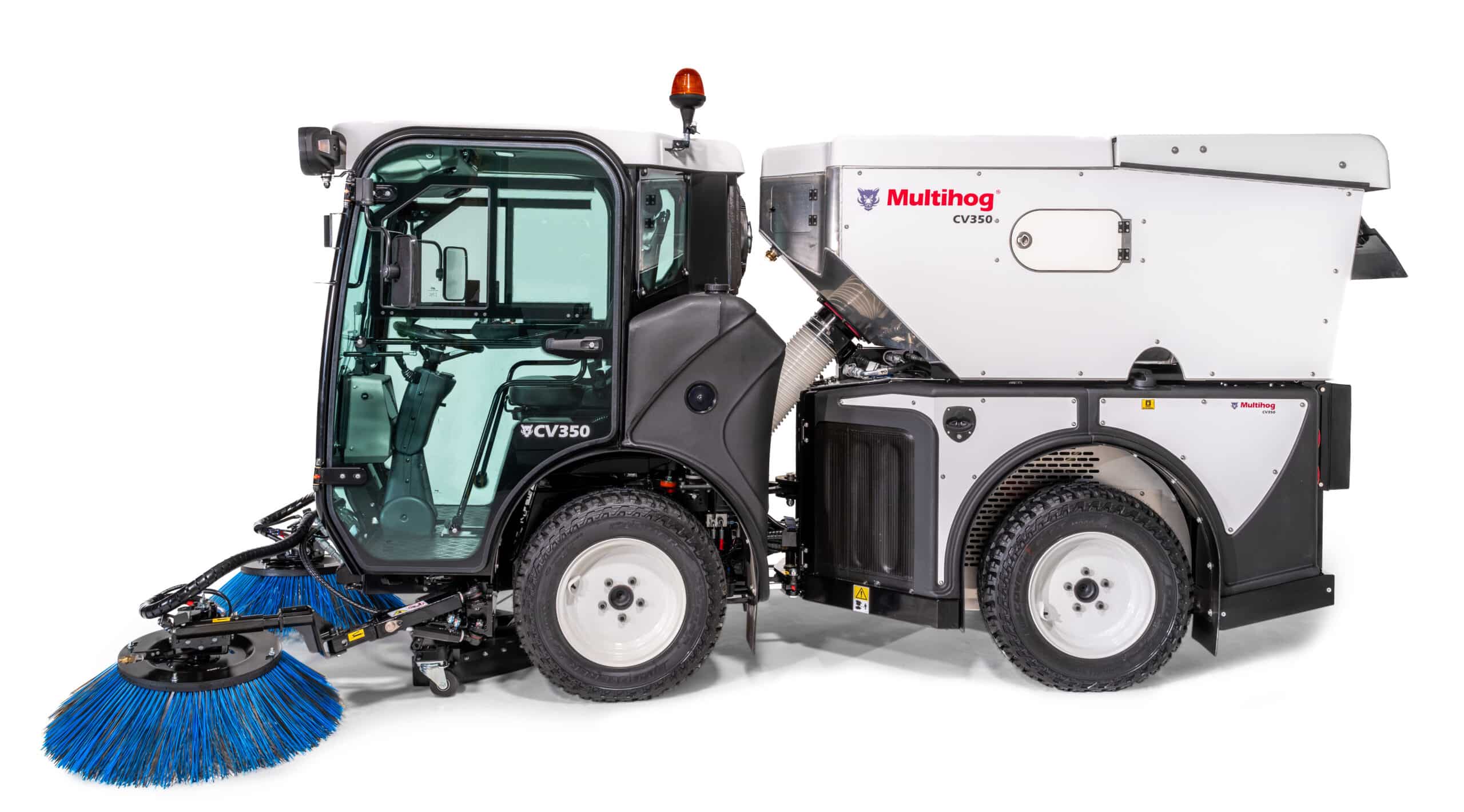 Multihog CV compact multi-purpose sweeper with 75 HP engine for municipal street cleaning