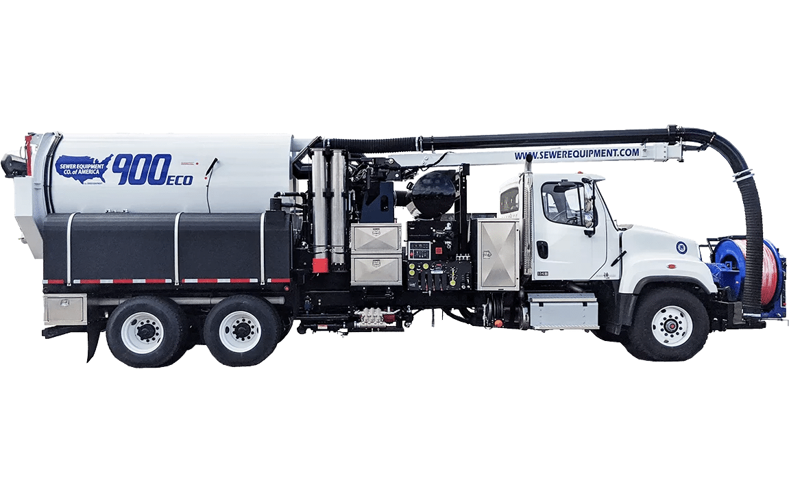 Sewer Equipment Model 900 ECO combination sewer cleaner with patented Hydro Drive powertrain