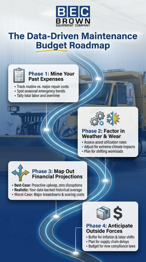 Optimize your maintenance budget with data insights for accurate expense forecasting.