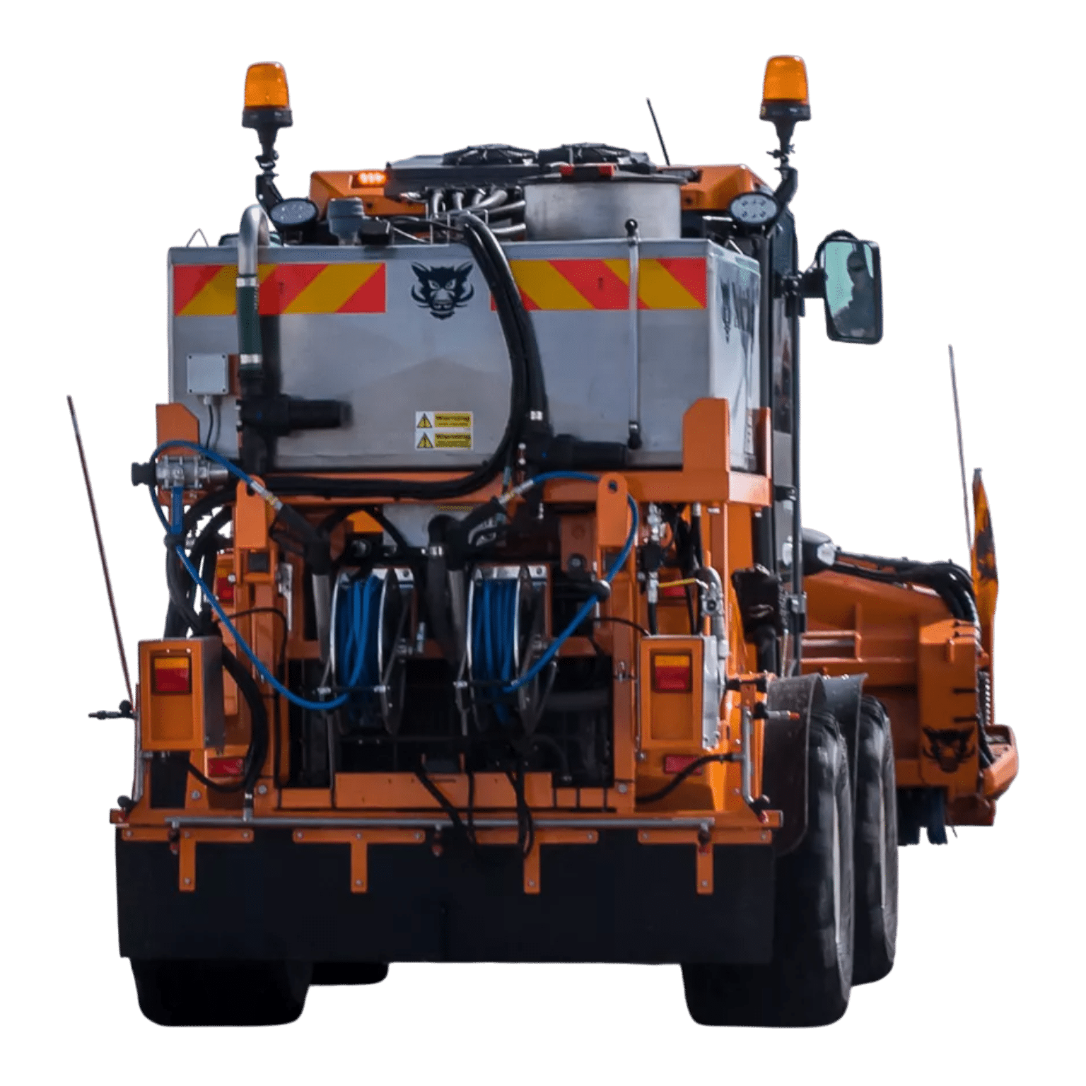 Multihog de-icing sprayer rear-mounted attachment with 33-foot spray width