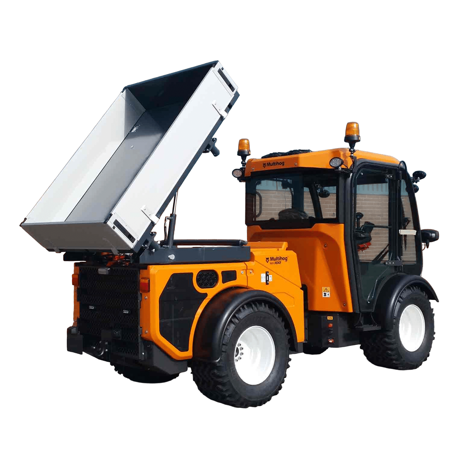 Multihog rear tipping body aluminium attachment with integrated tipping mechanism