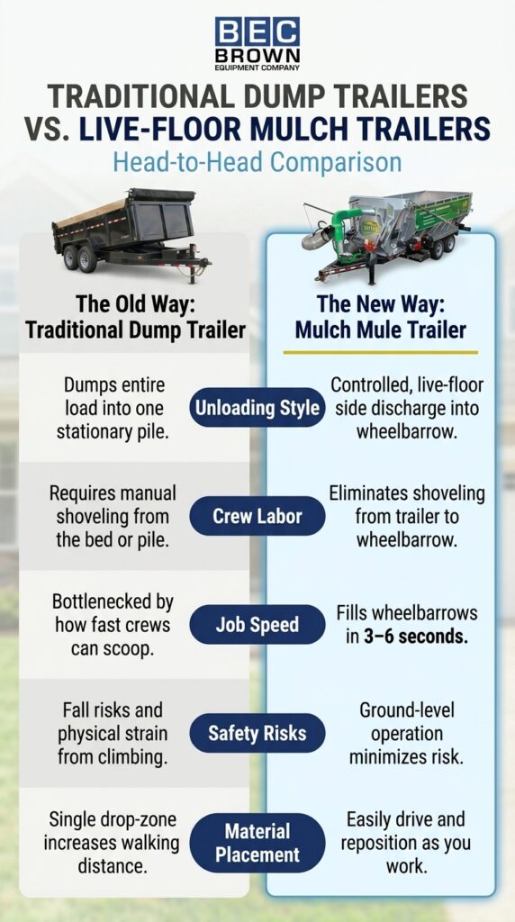 Traditional Vs Mulch Mule Trailers