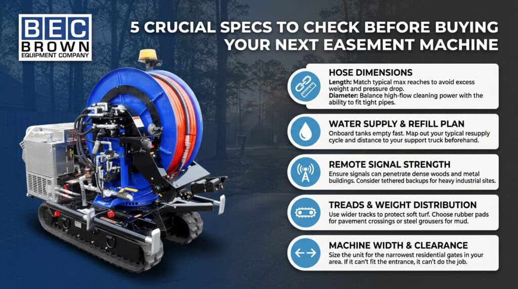 Key specifications for choosing your next easement machine effectively and efficiently.