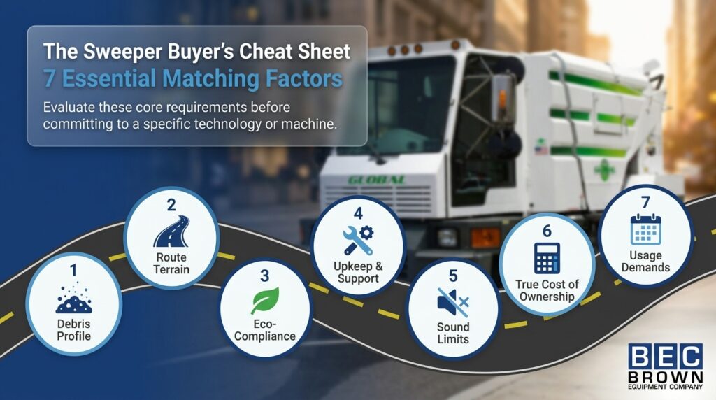 Key factors for selecting the right street sweeper equipment.